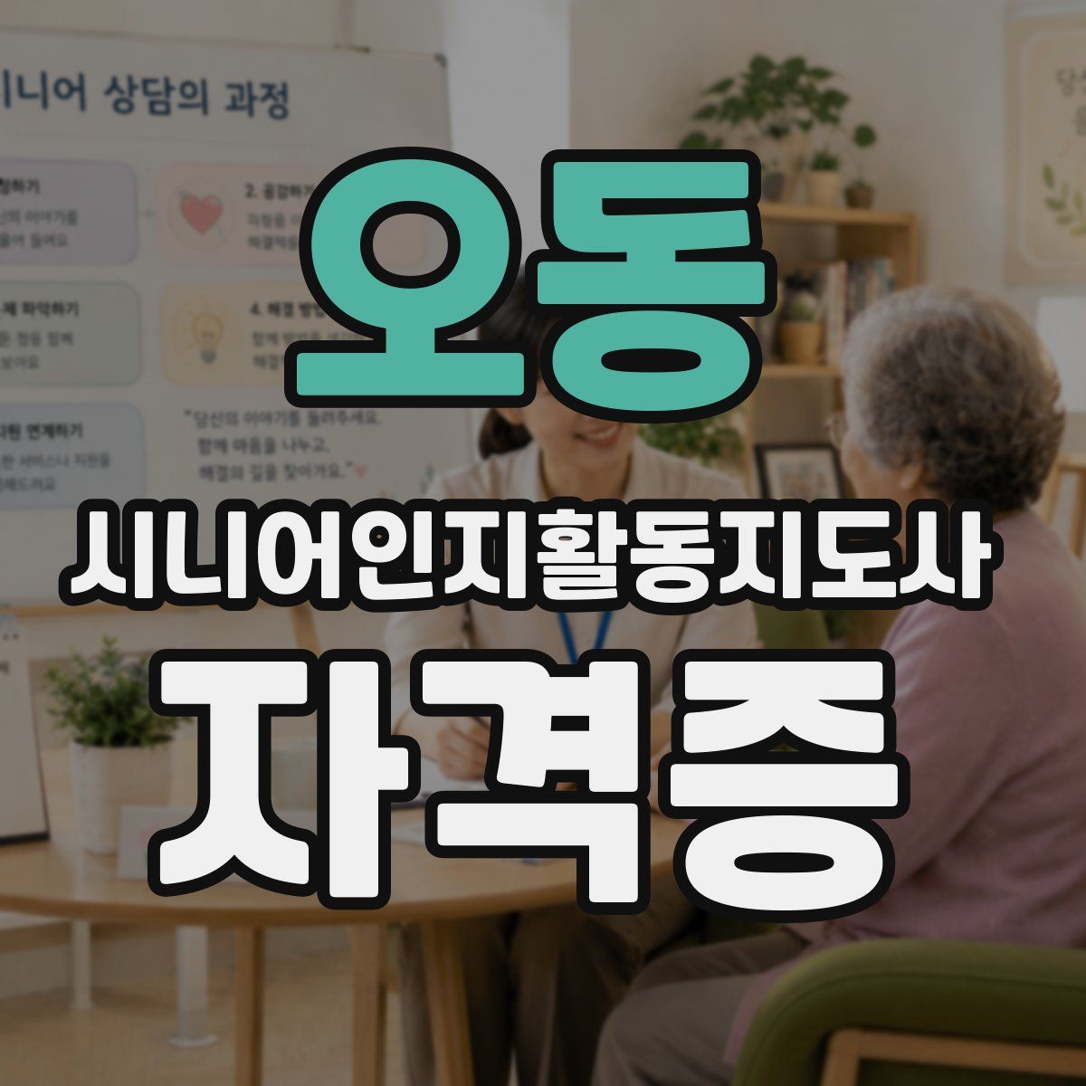 오동 시니어인지활동지도사 자격증