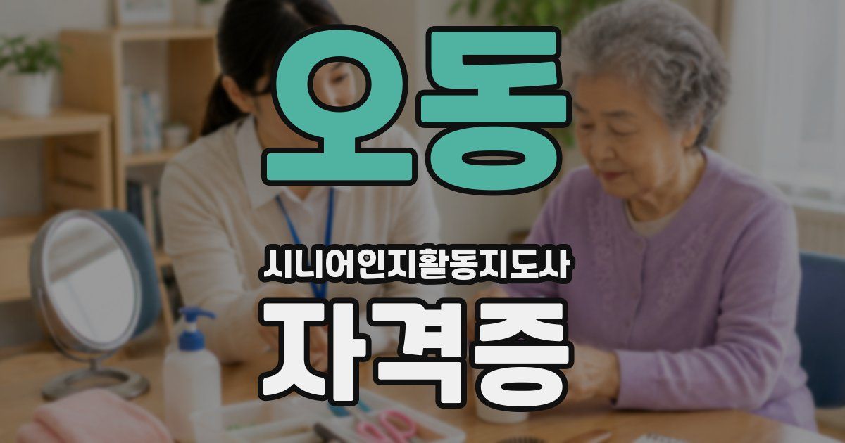 오동 시니어인지활동지도사 자격증