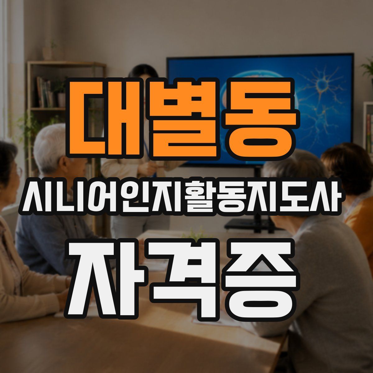 대별동 시니어인지활동지도사 자격증