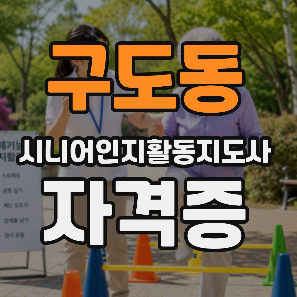 구도동 시니어인지활동지도사 자격증