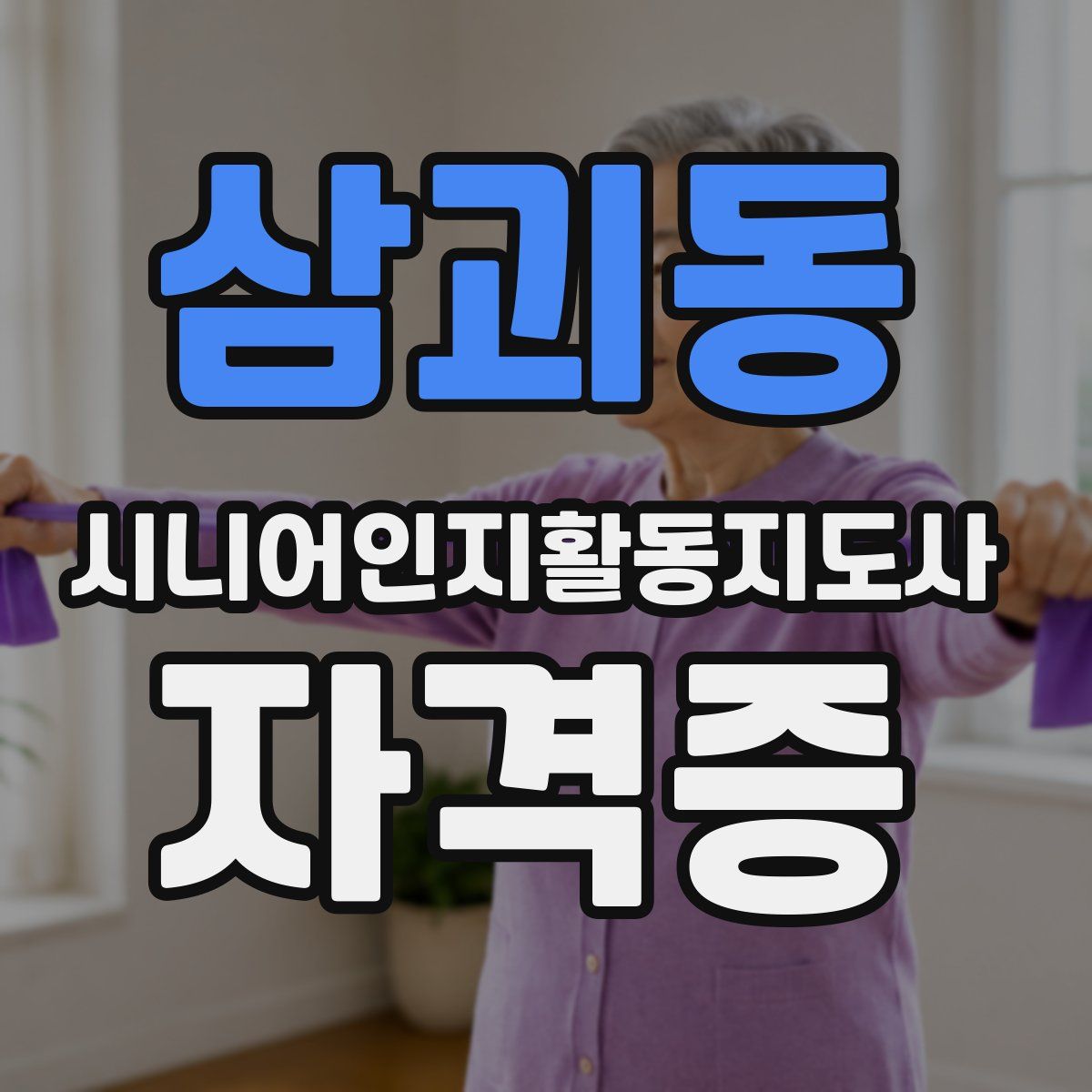 삼괴동 시니어인지활동지도사 자격증