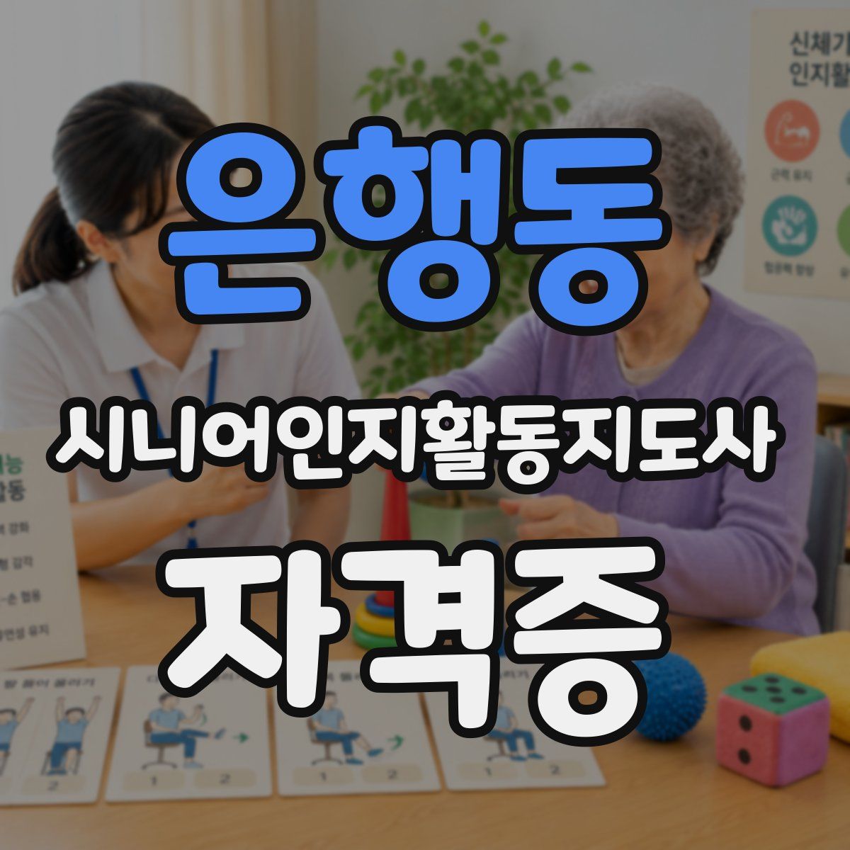 은행동 시니어인지활동지도사 자격증