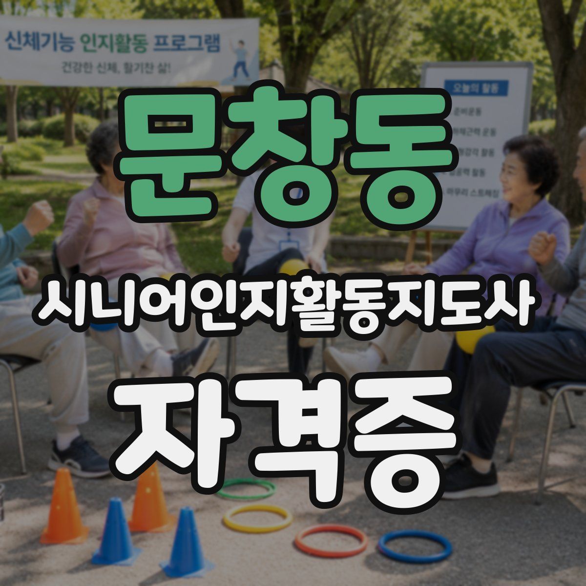 문창동 시니어인지활동지도사 자격증
