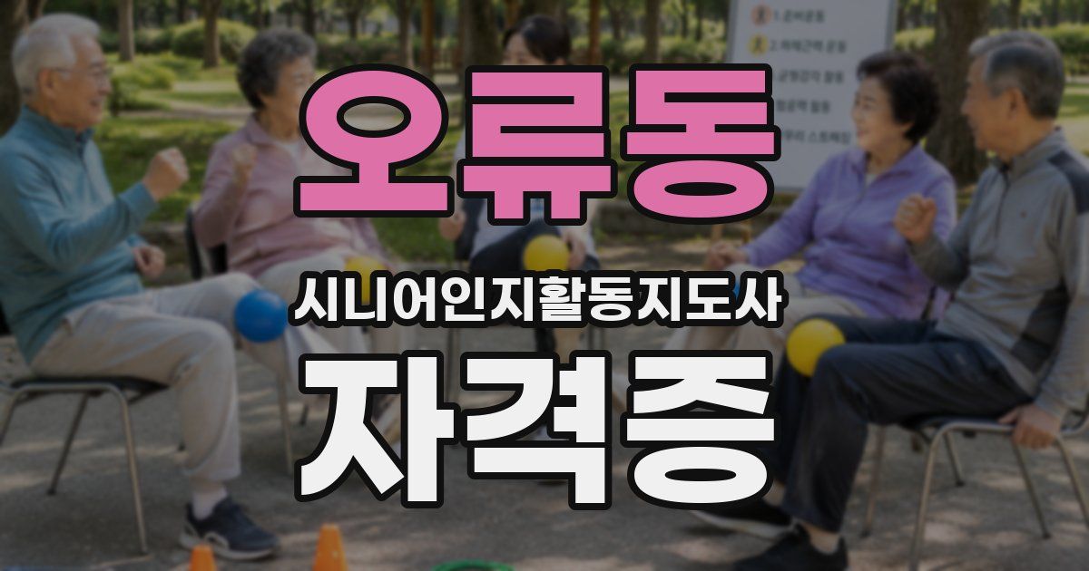 오류동 시니어인지활동지도사 자격증