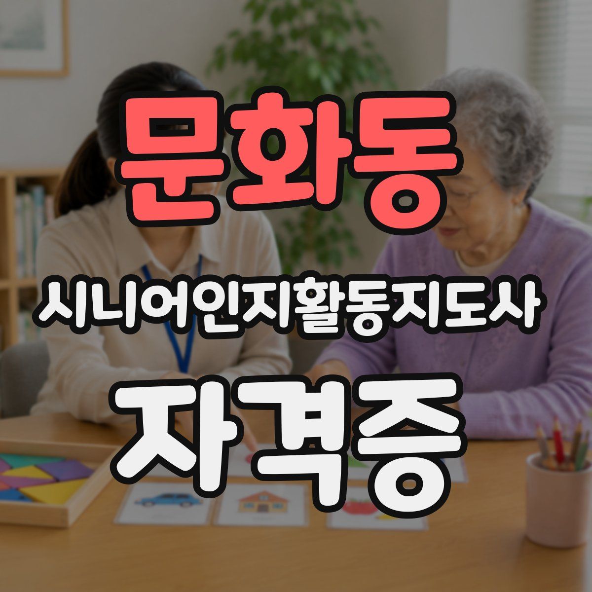 문화동 시니어인지활동지도사 자격증