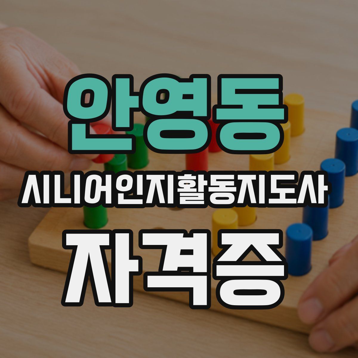 안영동 시니어인지활동지도사 자격증