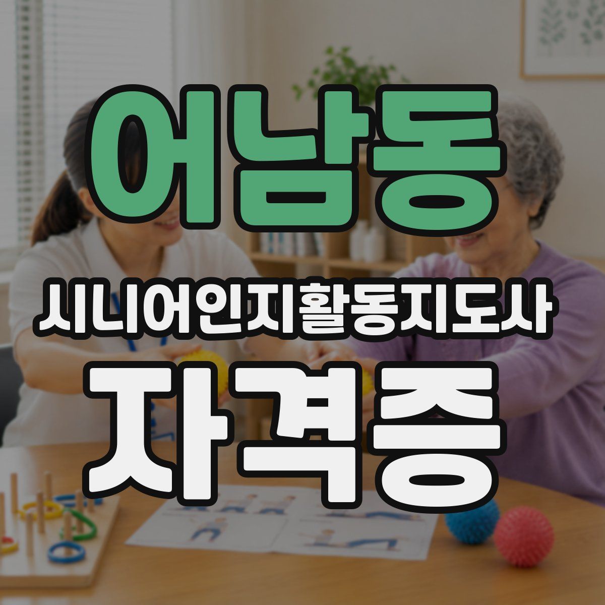 어남동 시니어인지활동지도사 자격증