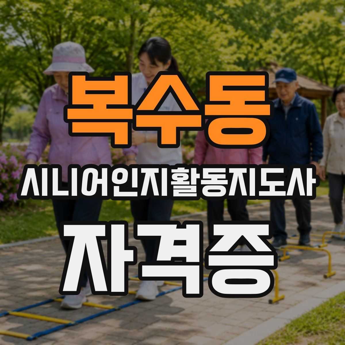 복수동 시니어인지활동지도사 자격증