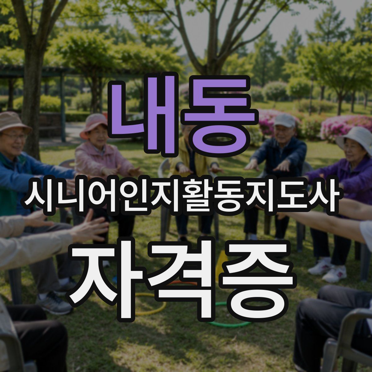 내동 시니어인지활동지도사 자격증