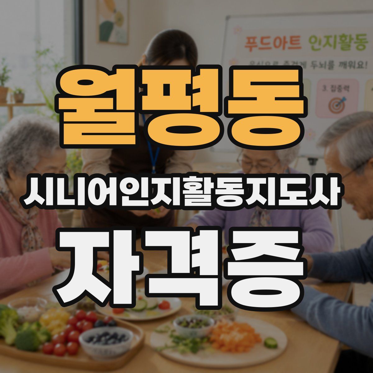 월평동 시니어인지활동지도사 자격증