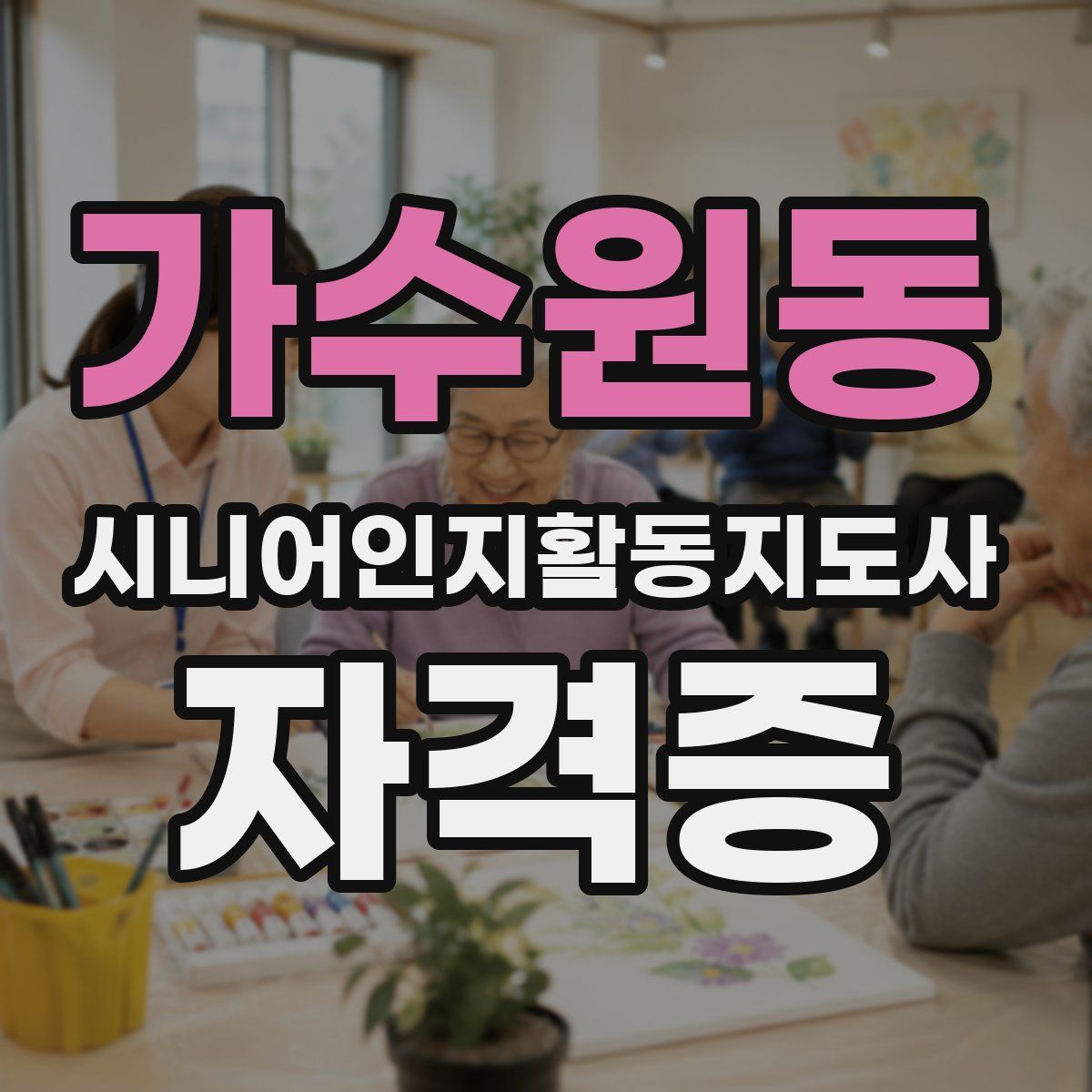가수원동 시니어인지활동지도사 자격증