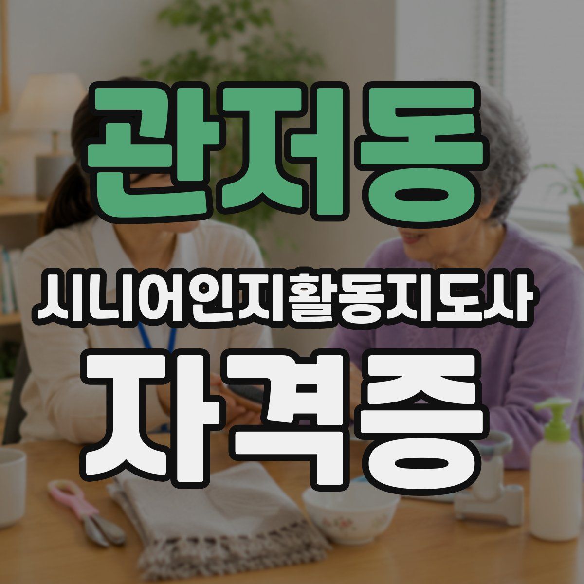 관저동 시니어인지활동지도사 자격증