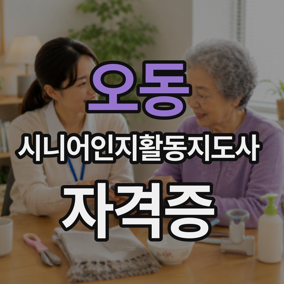 오동 시니어인지활동지도사 자격증