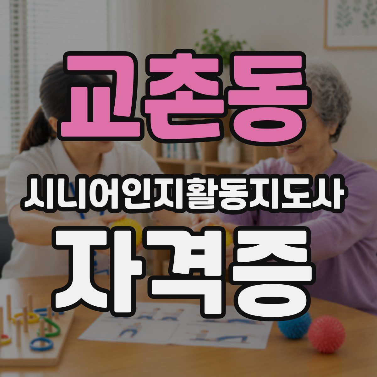 교촌동 시니어인지활동지도사 자격증