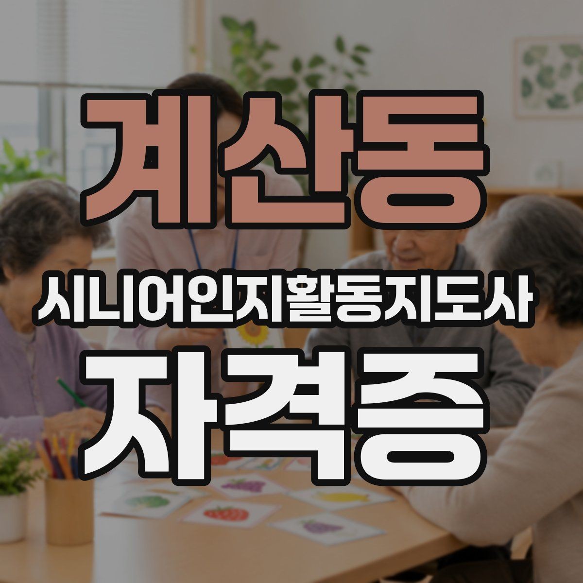 계산동 시니어인지활동지도사 자격증 준비 중 헷갈리는 부분 정리