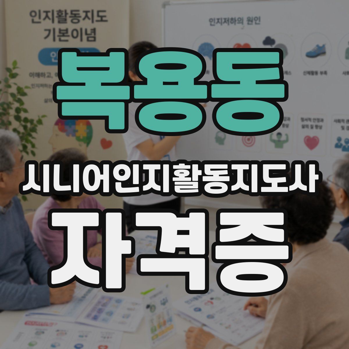 복용동 시니어인지활동지도사 자격증