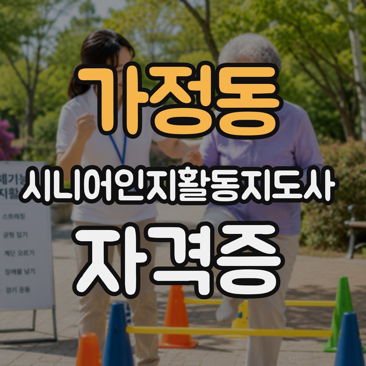 가정동 시니어인지활동지도사 자격증