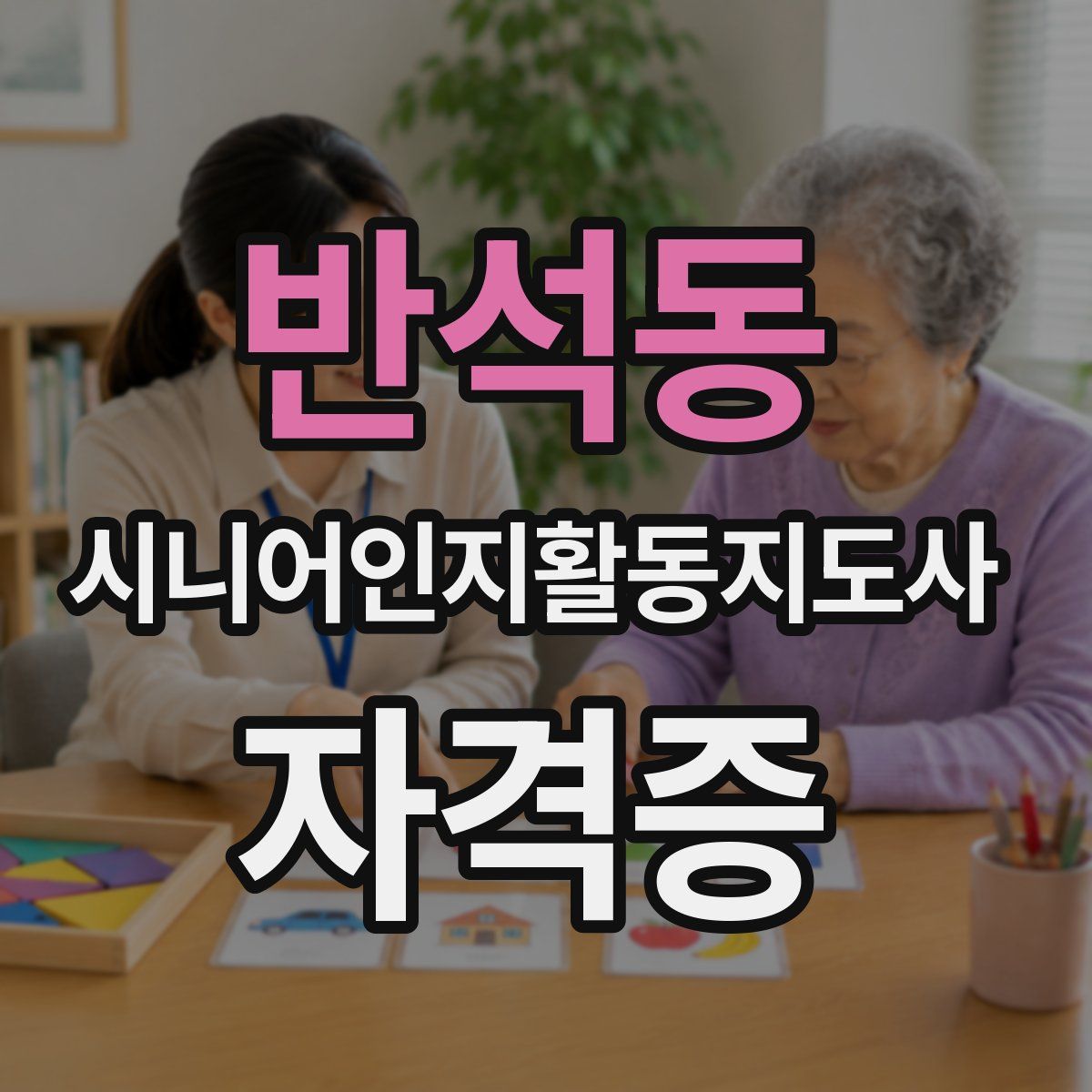 반석동 시니어인지활동지도사 자격증