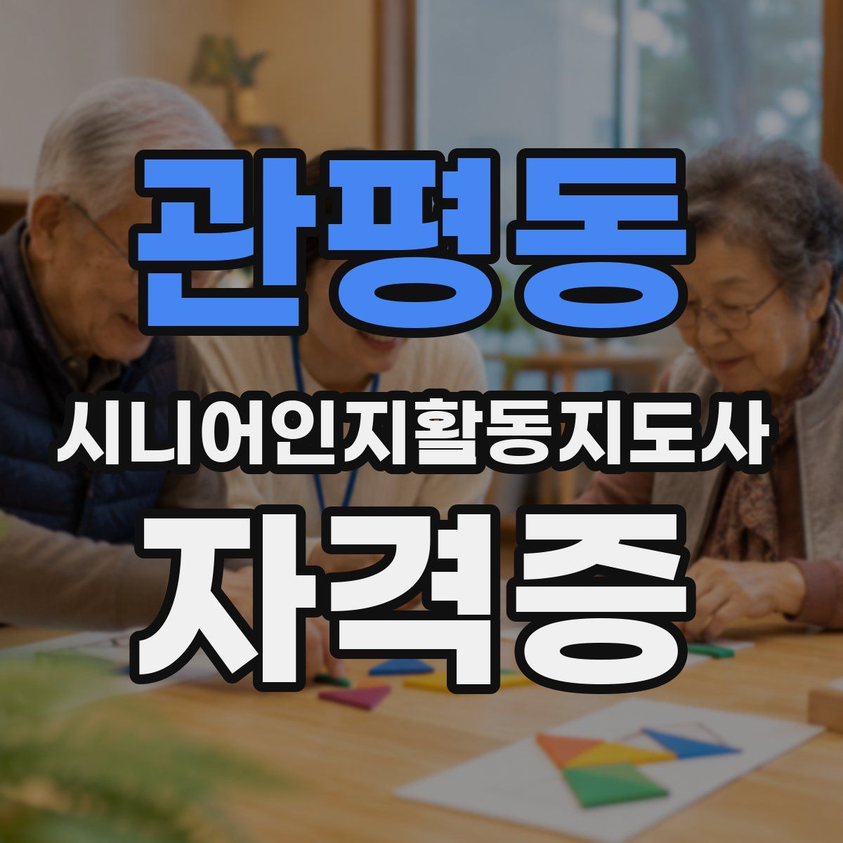 관평동 시니어인지활동지도사 자격증