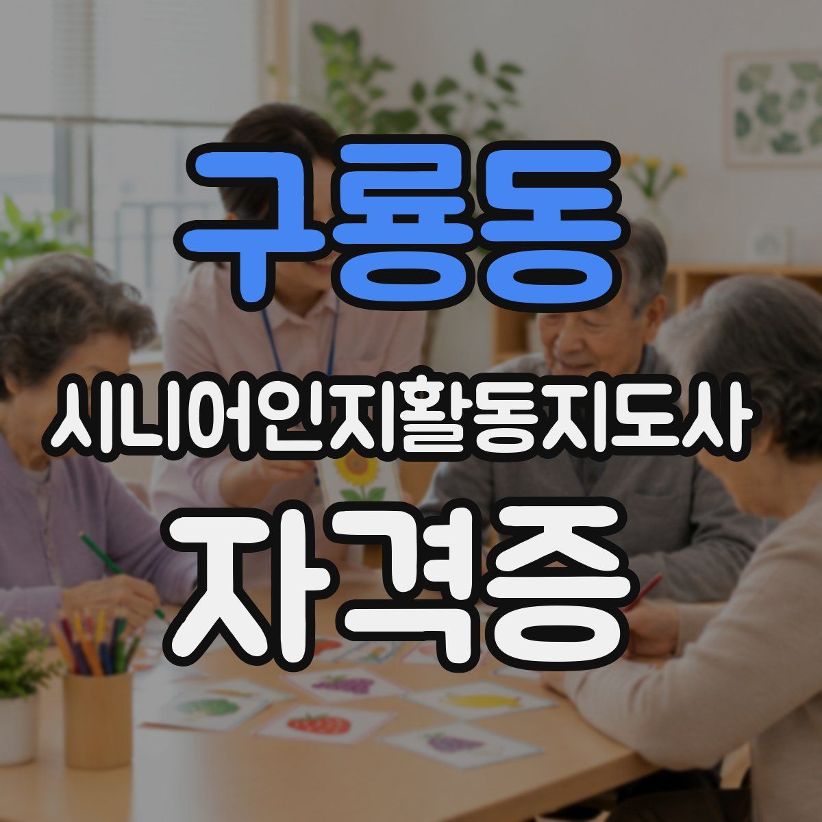 구룡동 시니어인지활동지도사 자격증