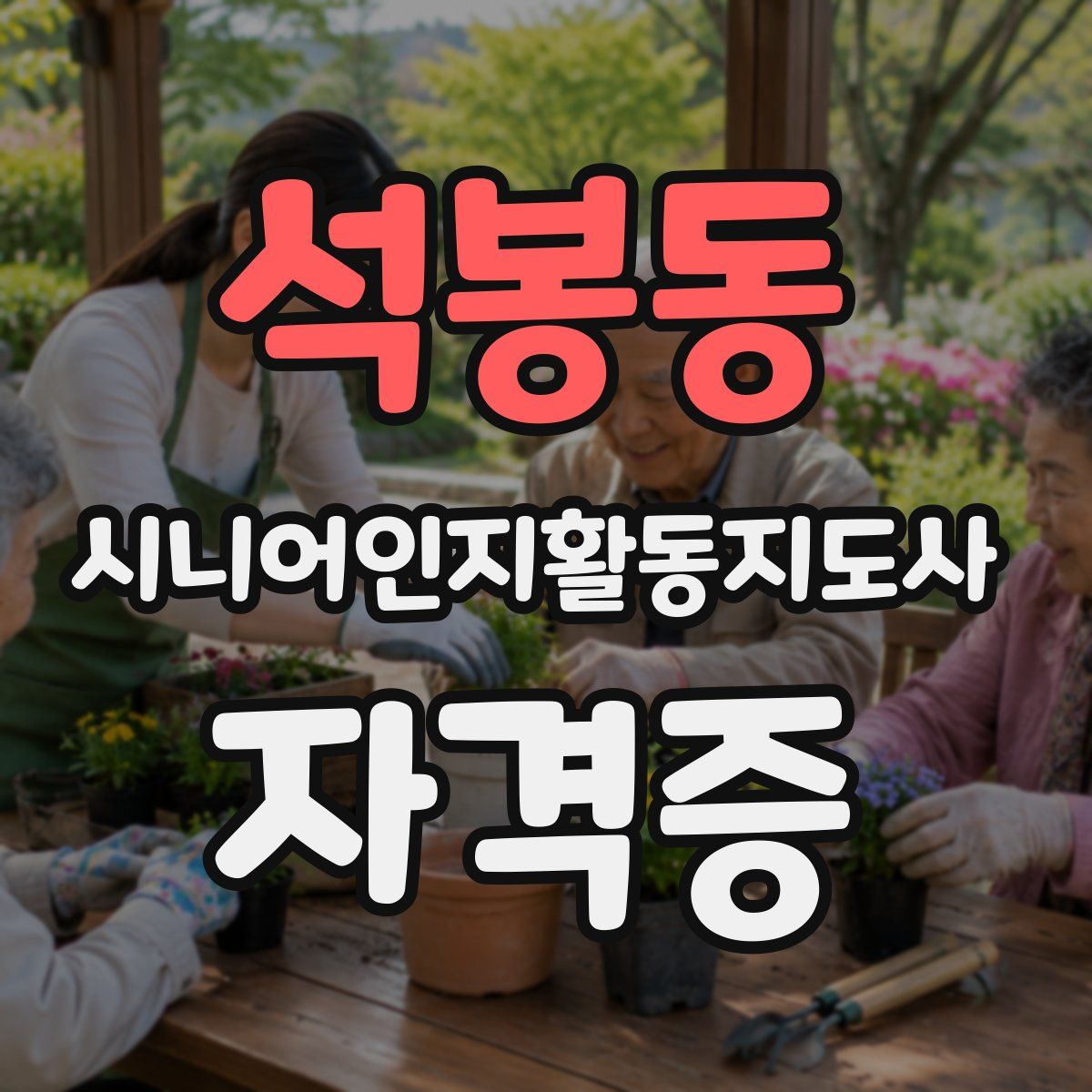 석봉동 시니어인지활동지도사 자격증
