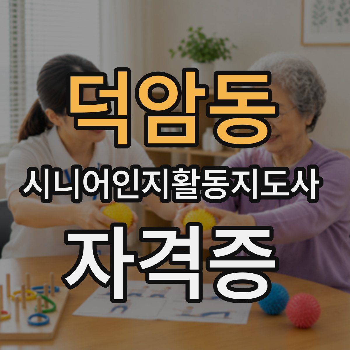 덕암동 시니어인지활동지도사 자격증