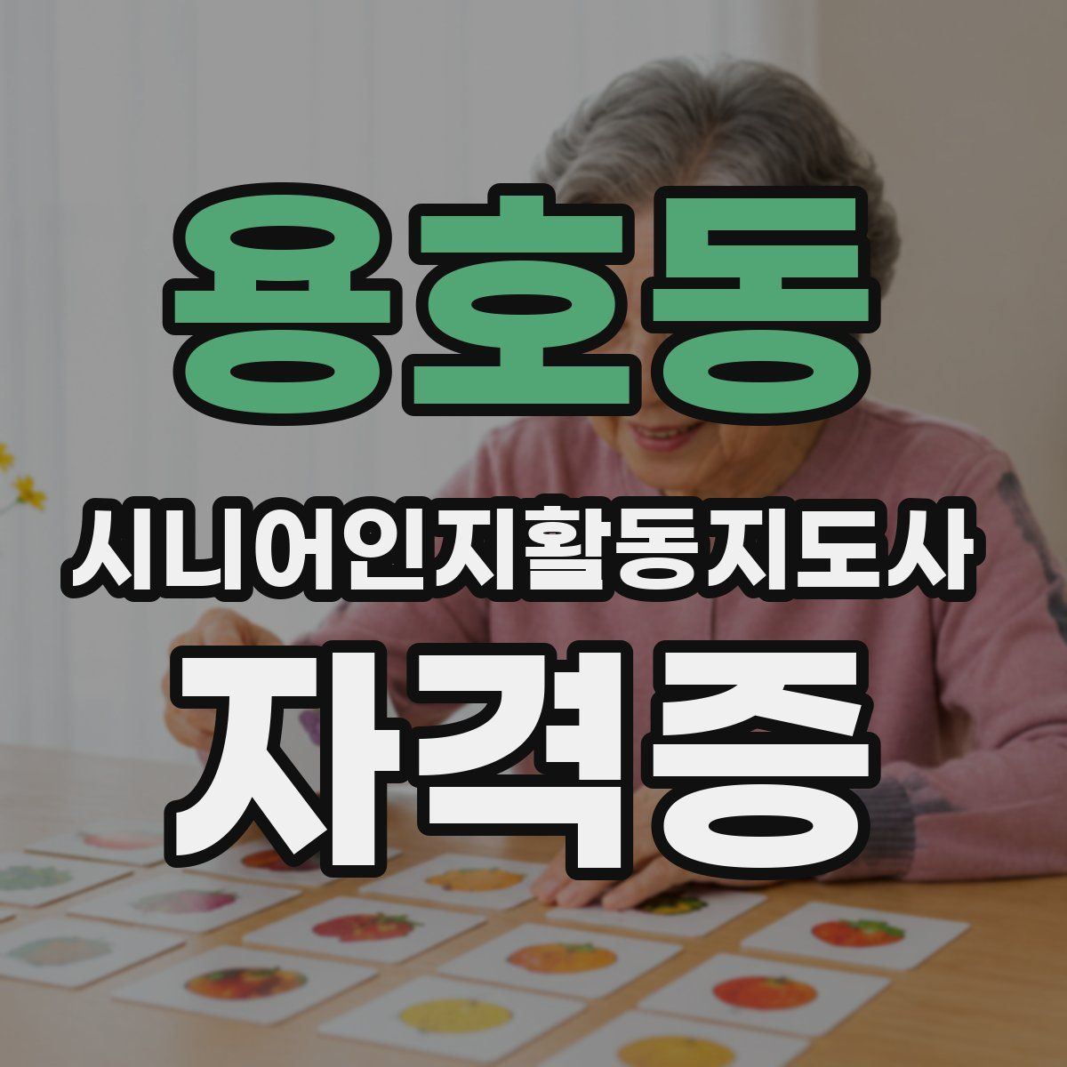 용호동 시니어인지활동지도사 자격증