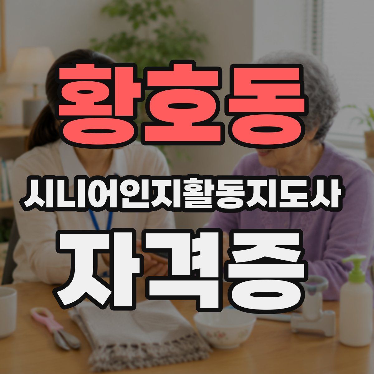 황호동 시니어인지활동지도사 자격증