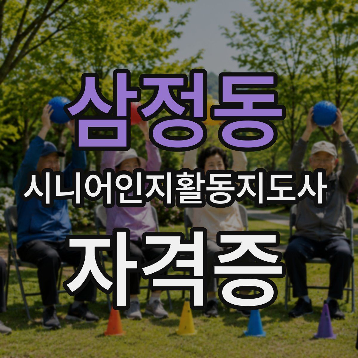 삼정동 시니어인지활동지도사 자격증