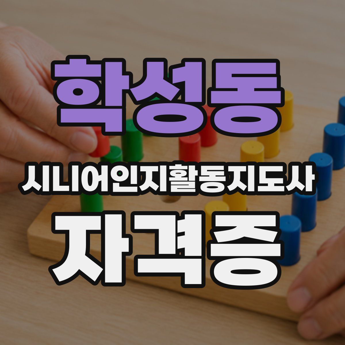 학성동 시니어인지활동지도사 자격증