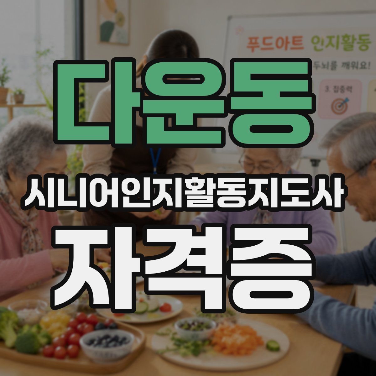 다운동 시니어인지활동지도사 자격증