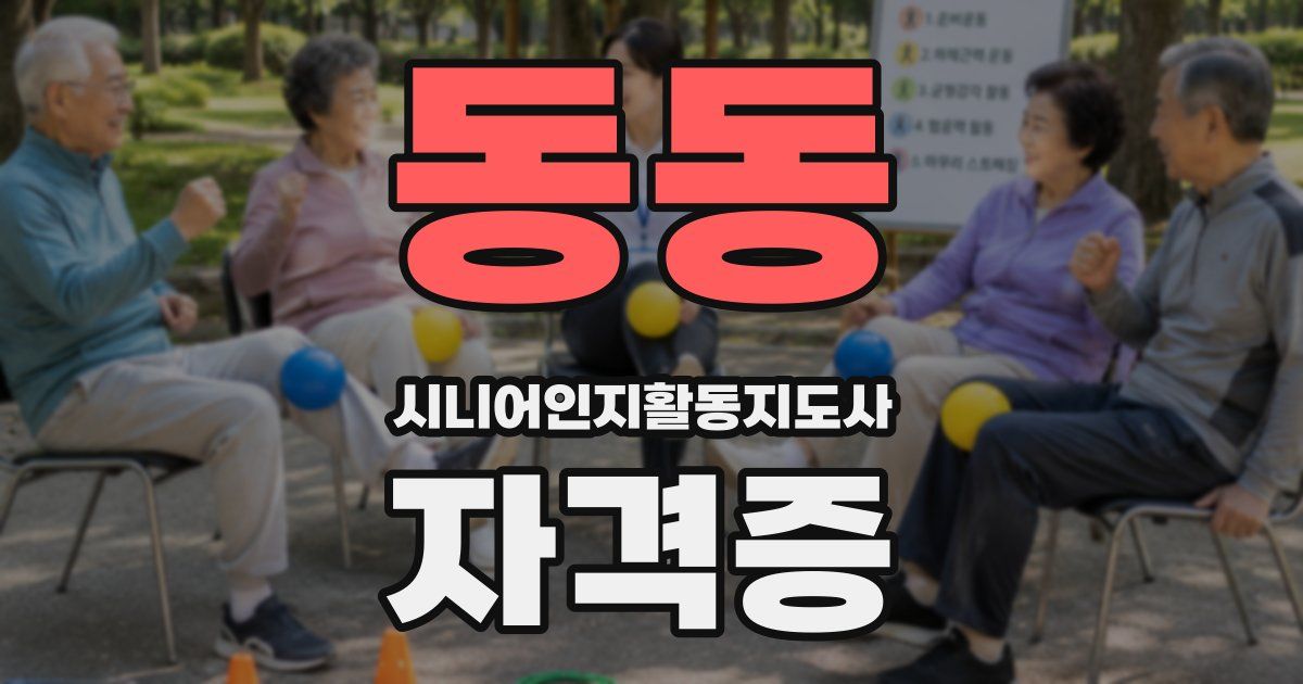 동동 시니어인지활동지도사 자격증