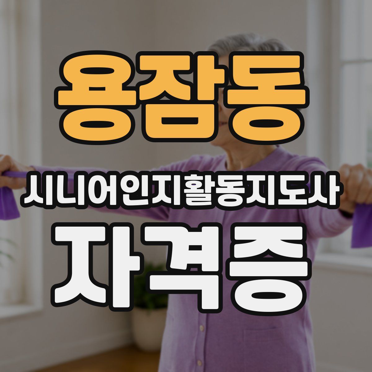 용잠동 시니어인지활동지도사 자격증