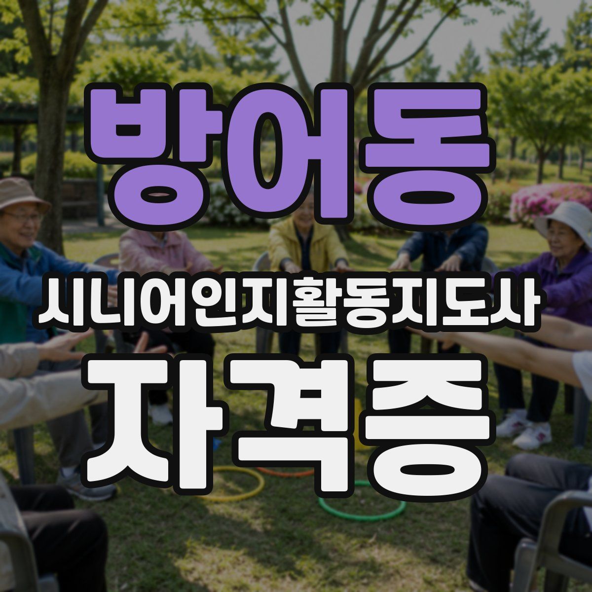방어동 시니어인지활동지도사 자격증