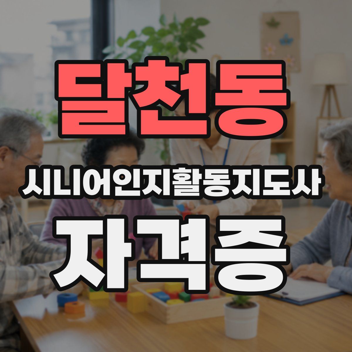 달천동 시니어인지활동지도사 자격증
