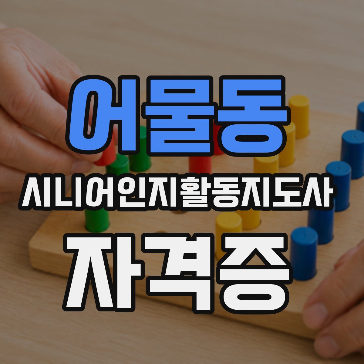 어물동 시니어인지활동지도사 자격증