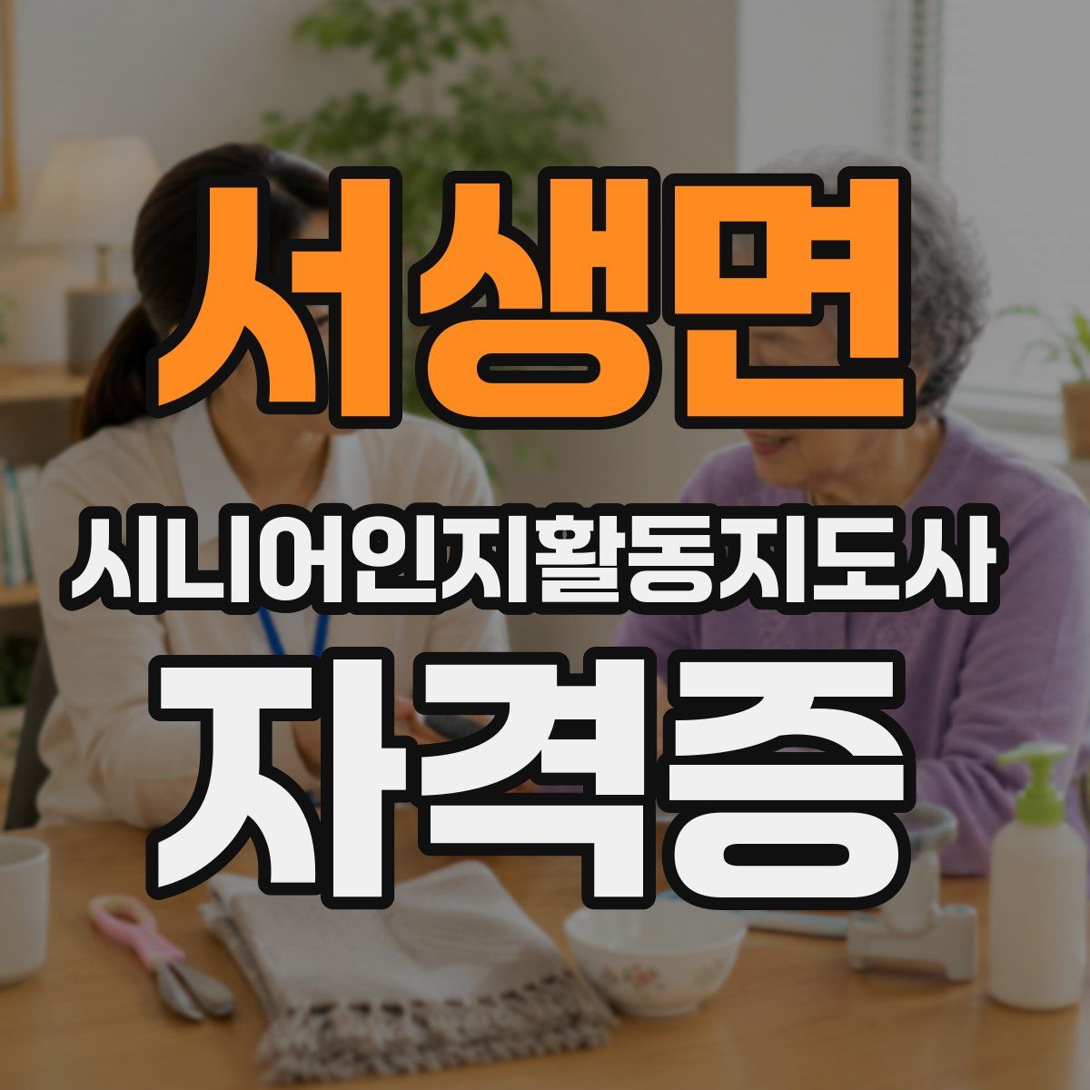 서생면 시니어인지활동지도사 자격증
