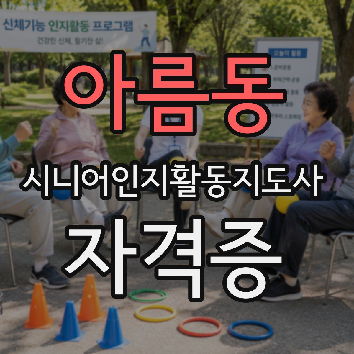 아름동 시니어인지활동지도사 자격증