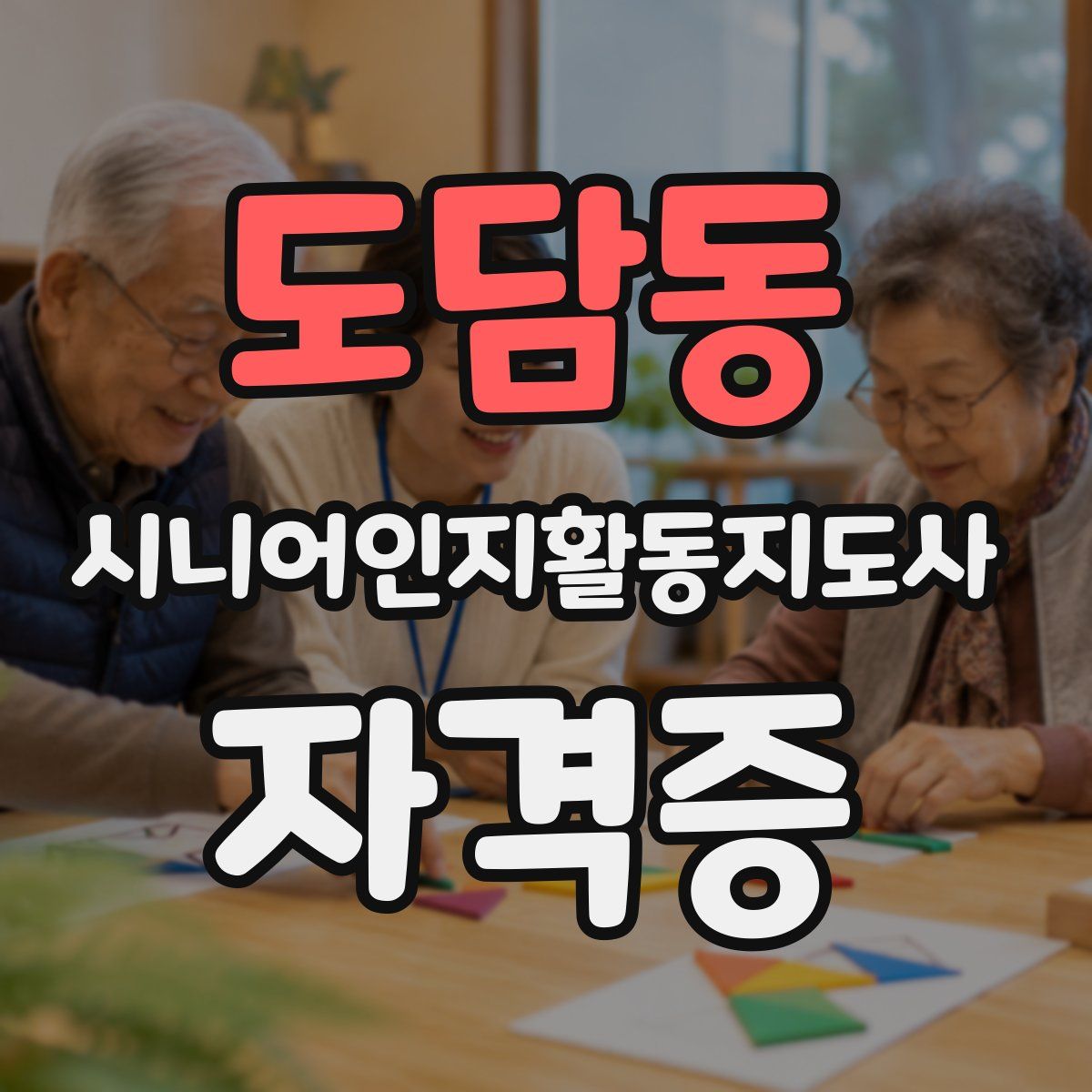 도담동 시니어인지활동지도사 자격증