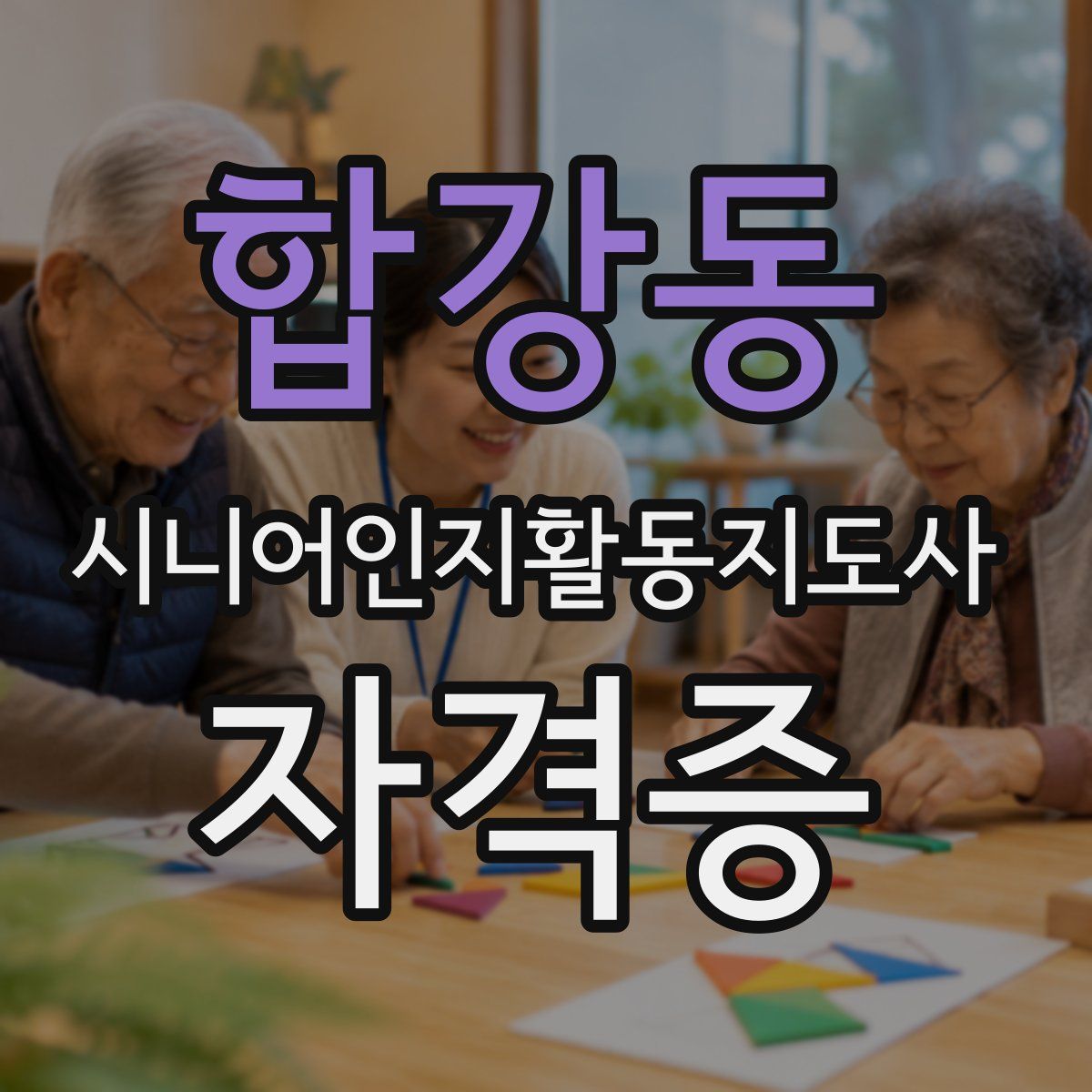 합강동 시니어인지활동지도사 자격증