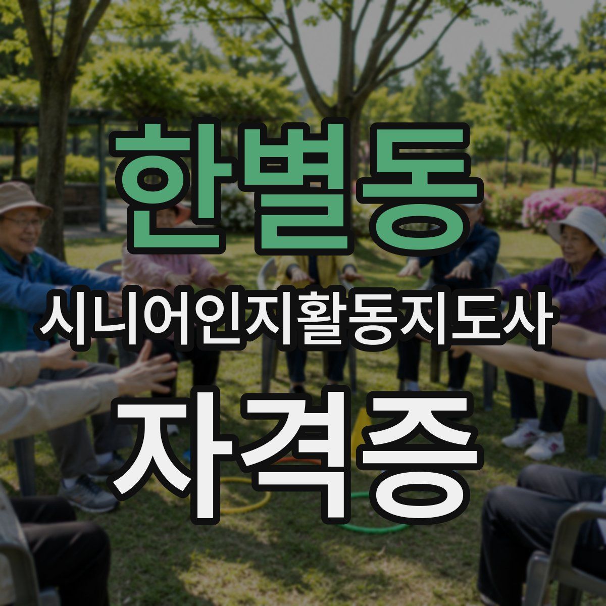 한별동 시니어인지활동지도사 자격증