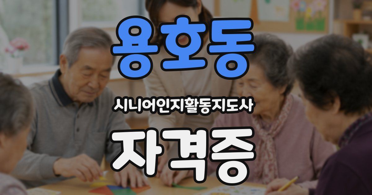 용호동 시니어인지활동지도사 자격증