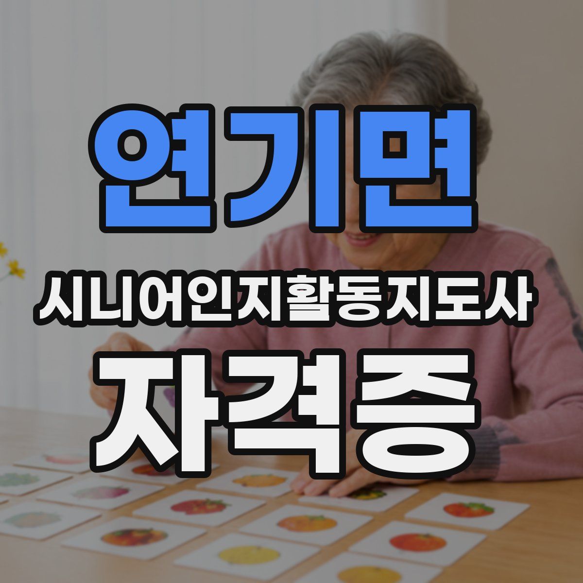 연기면 시니어인지활동지도사 자격증