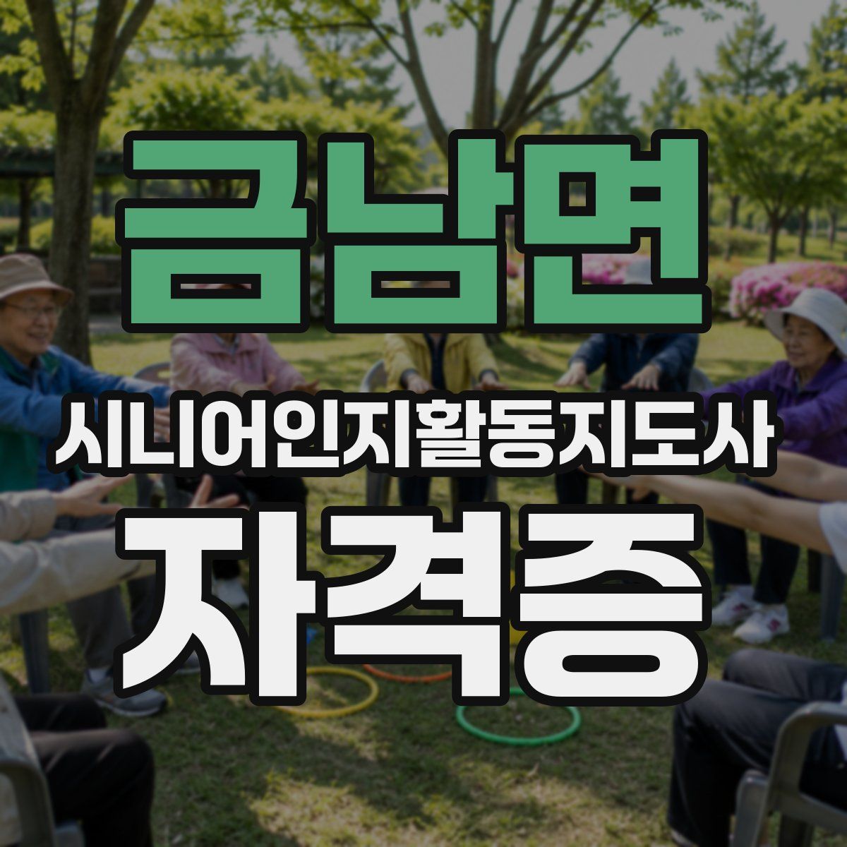 금남면 시니어인지활동지도사 자격증