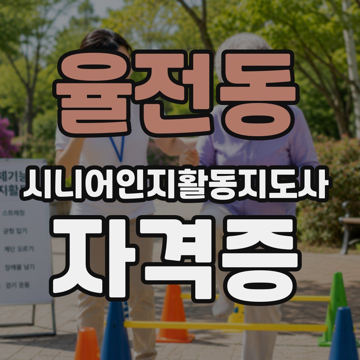 율전동 시니어인지활동지도사 자격증