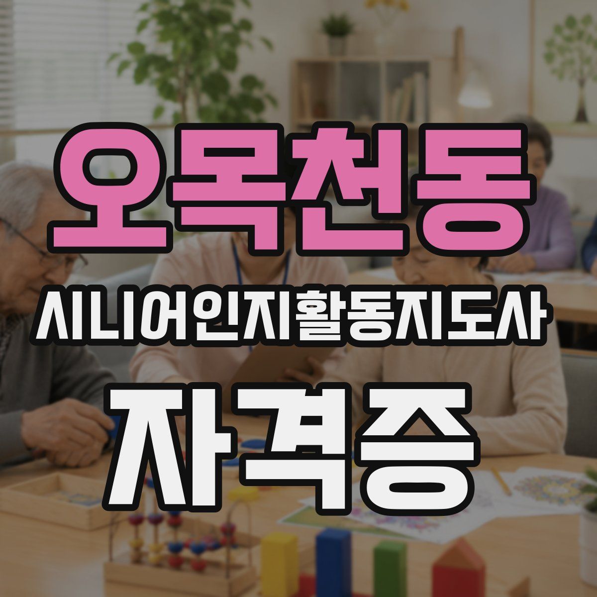 오목천동 시니어인지활동지도사 자격증