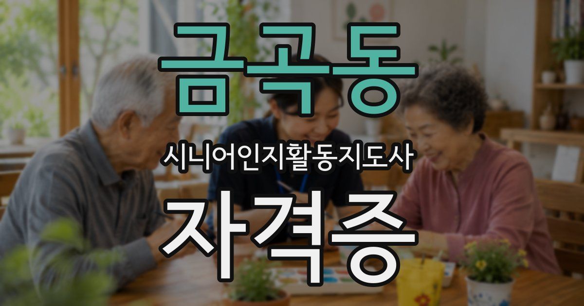 금곡동 시니어인지활동지도사 자격증