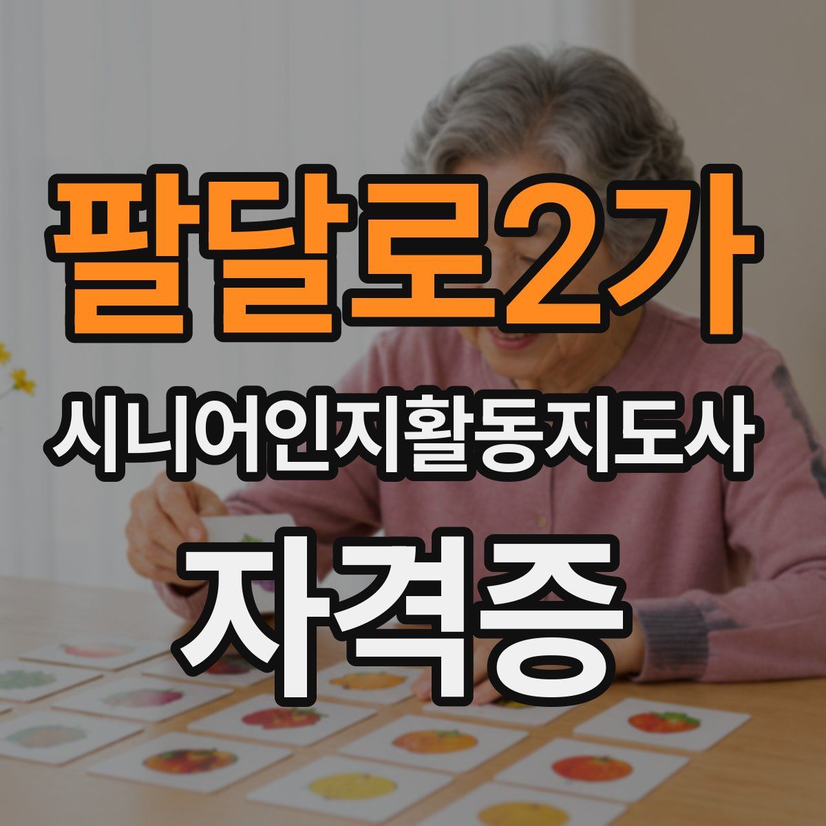 팔달로2가 시니어인지활동지도사 자격증