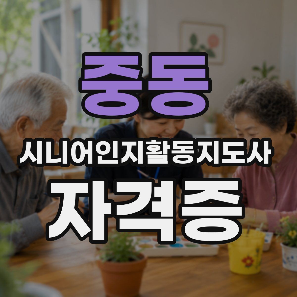 중동 시니어인지활동지도사 자격증 실습 중심 과정의 특징