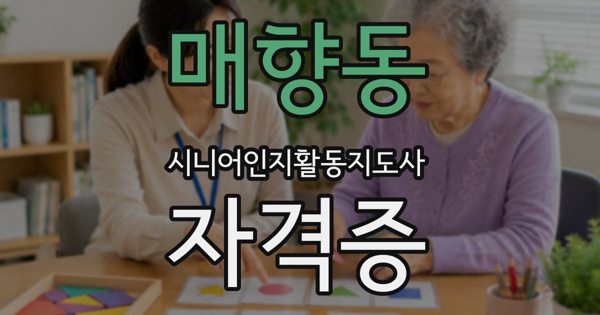 매향동 시니어인지활동지도사 자격증